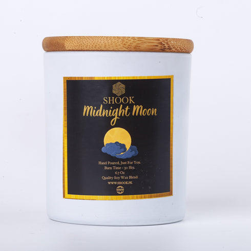 Midnight Moon - Floral Musk Scented Candle - Double Wick - Free SHOOK Carry Bag Included