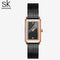Shengke Classic - Women's Watch - Rose Gold & Sparkling Black - Adjustable Steel Strap - 1 Year Warranty - Free Box Packaging!