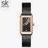 Shengke Classic - Women's Watch - Rose Gold & Sparkling Black - Adjustable Steel Strap - 1 Year Warranty - Free Box Packaging!