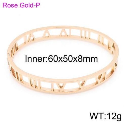 Royal Family! - Rose Gold Plated Bangle! - 316L Fine Stainless Steel! - Free Box Packaging!