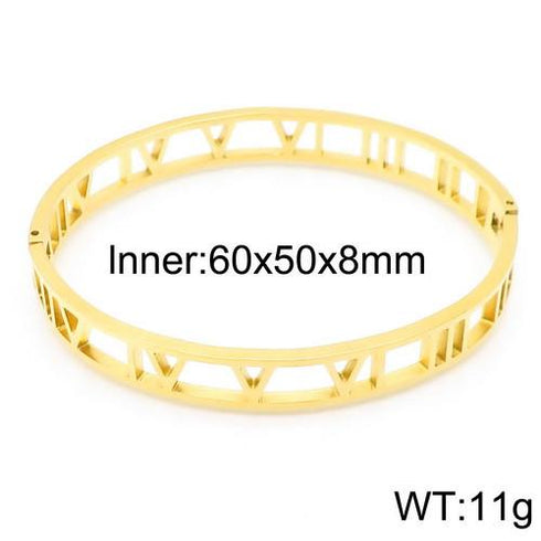Royal Family! - 14K Gold Plated Bangle! - 316L Fine Stainless Steel! - Free Box Packaging!