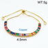 Midnight Colors! - 14K Gold Plated Adjustable Bracelet! - AAA+ Cubic Zirconia! - Free Box Packaging!