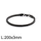 Jet Black! - Ultra Thin! - Black Gold Plated! - Modern Design Bracelet! - Long Lasting Polish!