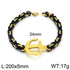 Anchor Bracelet! - Black Steel & 14K Gold Plated! - Long Lasting Polish & Shine! - Hot Seller! - 24MM Width! (Men/Women)