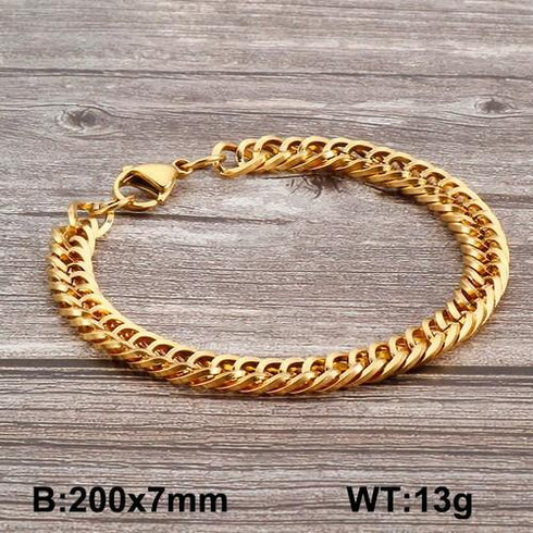 Morpheus Bracelet! - 14K Gold Plated! - Long Lasting Polish & Shine! - Hot Seller! - 200MM Width! (Men/Women)