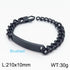 Miami Bracelet - Unisex - Brushed Black - Pure 316L Surgical Grade Stainless Steel - Free Box Packaging