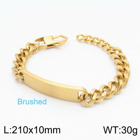 Miami Bracelet - Unisex - 14K Gold Plated - Pure 316L Surgical Grade Stainless Steel - Free Box Packaging