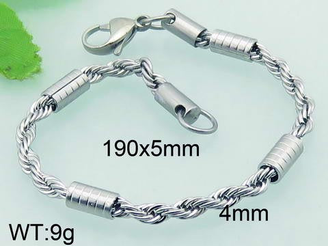 Rope Chain Bracelet! – Silver Plated! – Long Lasting Polish & Shine! – Hot Seller! – 200MM Width! (Men/Women)