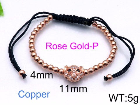 Kingdom! - Rose Gold Plated Adjustable Bracelet! - AAA+ Cubic Zirconia! - Free Box Packaging!