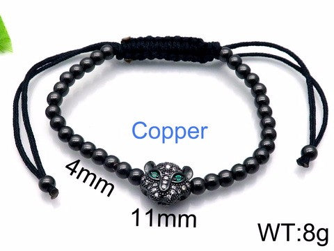 Kingdom! - Black Gold Plated Adjustable Bracelet! - AAA+ Cubic Zirconia! - Free Box Packaging!