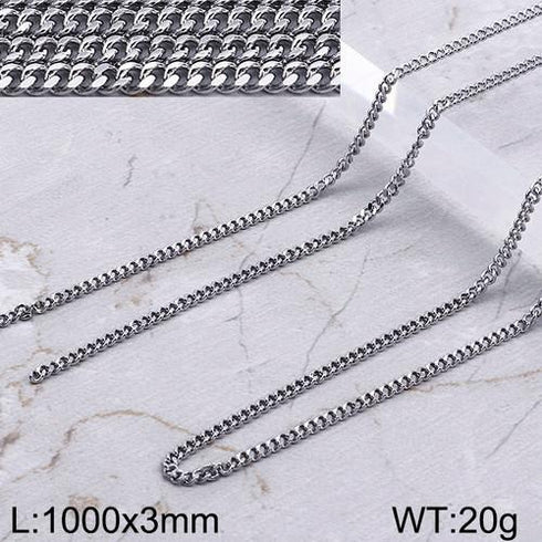 Pallas Silver Plated Chain Necklace! - LONG 1000MM! -Strong Polish & Long Lasting Shine! - Hot Seller!
