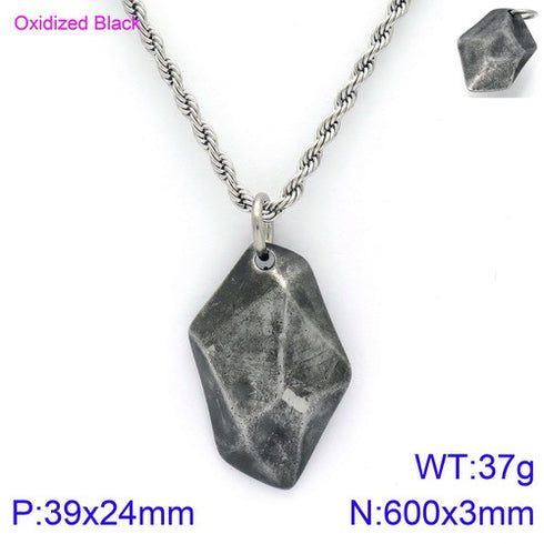 Hercules Stone! - Rugged 316L Surgical Grade Stainless Steel Necklace! - Long Lasting Polish & Shine! - Hot Seller!