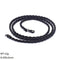 Twisted Rope Chain! - Black Gold Plated! - 550 MM Length! - 316L Fine Stainless Steel! - Free Box Packaging!