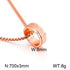 Ring of Myths Necklace! - Rose Gold Plating Over 316L Surgical Grade Stainless Steel! - Ring of Myths! - 700MM Long! - Free Gift Packaging!