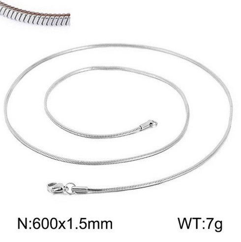 Hypnos Snake Chain (Silver)! - Ultra Thin! - Sparkling Long Lasting Polish! - 600MM Length! - Hot Seller!