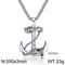 Ocean's Anchor! - Sparkling Silver! - Stainless Steel Necklace! - 550 MM - Free Box Packaging!