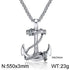Ocean's Anchor! - Sparkling Silver! - Stainless Steel Necklace! - 550 MM - Free Box Packaging!
