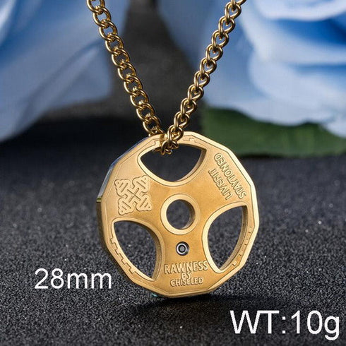 Strength of Strength Necklace! - 14K Gold Plated! - Quality Stainless Steel! - Free Box Packaging!