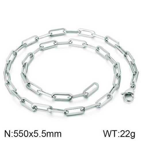 Flawless! - Paperclip Neckchain! - 316L Surgical Grade Stainless Steel! - Long Lasting Polish! - Free Box Packaging!