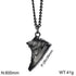 Shoe Shine Necklace! - Sparkling Jet Black! - 316L Surgical Grade Stainless Steel! - Free Gift Packaging!