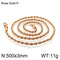 Twisted Rope Chain! - Genuine Rose Gold Plated! - 500 MM Length! - 316L Fine Stainless Steel! - Free Box Packaging!