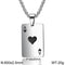 Smoking Aces Necklace (Black) - Pure 316L Surgical Grade Stainless Steel - Free Box Packaging