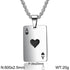 Smoking Aces Necklace (Black) - Pure 316L Surgical Grade Stainless Steel - Free Box Packaging