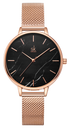 Shengke Marble - Women's Watch - Classic Rose Gold & Black - Adjustable Steel Strap - 1 Year Warranty - Free Box Packaging!