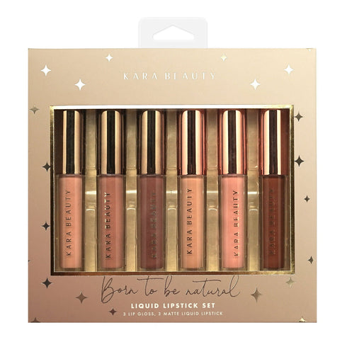 Kara Beauty USA - BORN TO BE NATURAL LIQUID LIPSTICK SET - Original & Imported