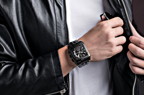 Megir - Men's Watch - 1 Year Warranty - Stainless Steel Strap - Chronograph - 3 ATM Water Resistant