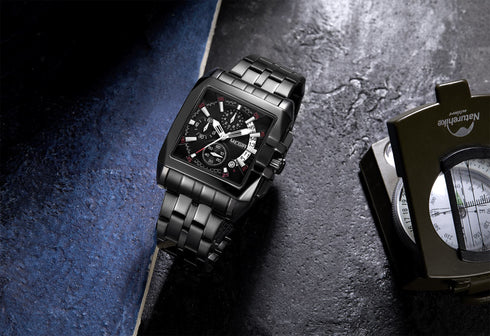 Megir - Men's Watch - 1 Year Warranty - Stainless Steel Strap - Chronograph - 3 ATM Water Resistant