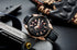 Megir - Men's Watch - 1 Year Warranty - Genuine Leather Strap - Chronograph - 3 ATM Water Resistant