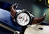 Megir - Men's Watch - 1 Year Warranty - Genuine Leather Strap - Chronograph - 3 ATM Water Resistant