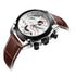 Megir - Men's Watch - 1 Year Warranty - Genuine Leather Strap - Chronograph - 3 ATM Water Resistant