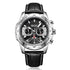 Megir - Men's Watch - 1 Year Warranty - Genuine Leather Strap - Chronograph - 3 ATM Water Resistant