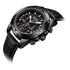 Megir - Men's Watch - 1 Year Warranty - Genuine Leather Strap - Chronograph - 3 ATM Water Resistant