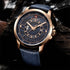Naviforce Modern Blue & Rose Gold! - Genuine Leather! - 1 Year Warranty! - Day Date Function!