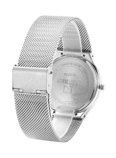 Curren Men's All Silver! - Stainless Steel! - Two Hand Design! - Hot Seller! - 1 Year Warranty!