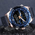 Naviforce Men's - Modern Technology! - Blue & Rose Gold! - Genuine Leather! - Water Resistant!- 1 Year Warranty!