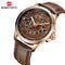 Naviforce Modern Bronze & Rose Gold! - Genuine Leather! - 1 Year Warranty! - Day Date Function!