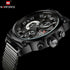 Naviforce Men's Classic Chronograph - Black & White Contrast! - Adjustable Steel Strap! - Water Resistant! - 1 Year Warranty!