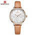 Women's Classic Flower Leather With Crystals Chronograph (Brown)