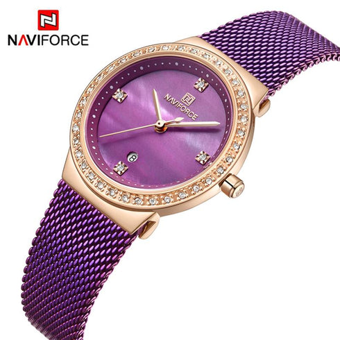 Women's Classic Violet Steel with Crystals - Limited Edition! - 1 Year Warranty