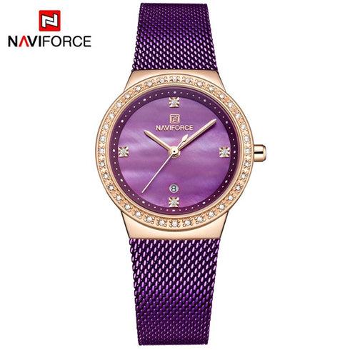 Women's Classic Violet Steel with Crystals - Limited Edition! - 1 Year Warranty