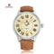 Naviforce Men's Classic Brown! - Roman Numbers! - Genuine Leather! - 1 Year Warranty! - Water Resistant! - Free Gift Packaging!