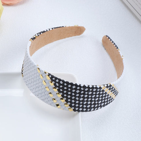 Woven Headband - Black & White - Trendy!