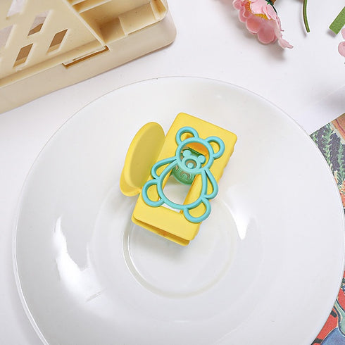 Bear Hair Clip - Candy Yellow - Trendy!