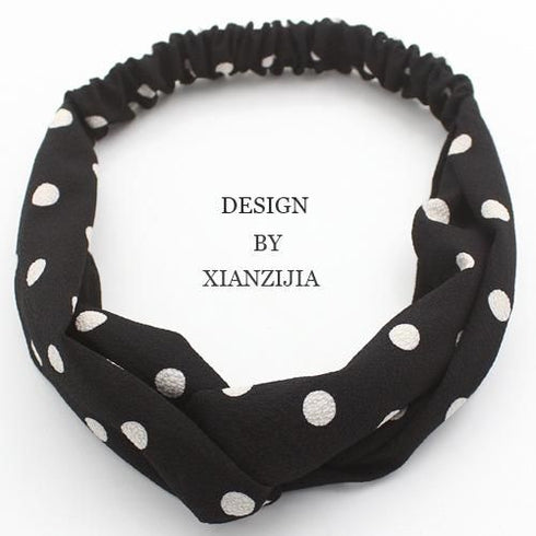 Polka Dots Pattern - Elastic Hair Band - Trendy!