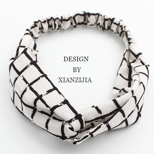 Chess Pattern - Elastic Hair Band - Trendy!