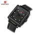 Naviforce All Black Block Dial! - Limited Edition! - Modern Design! - Genuine Leather! - 1 Year Warranty!